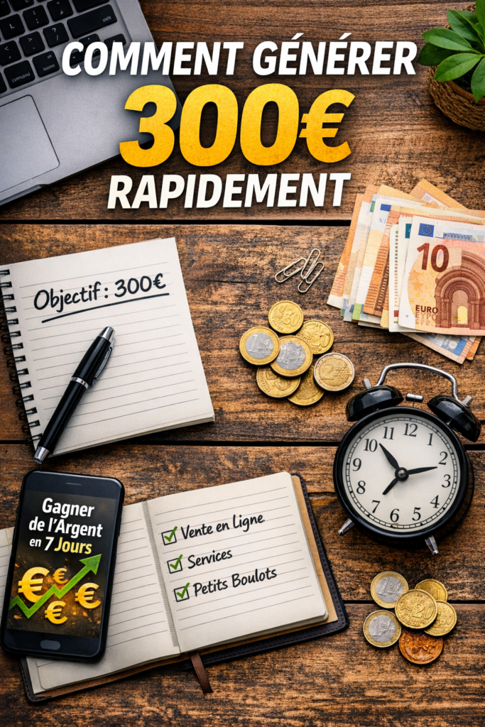 comment générer 300 euros rapidement avec des méthodes simples vente en ligne services et revenus complémentaires